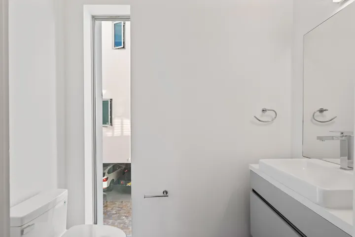 Half bath on the main living floor ideal for guests and ease.