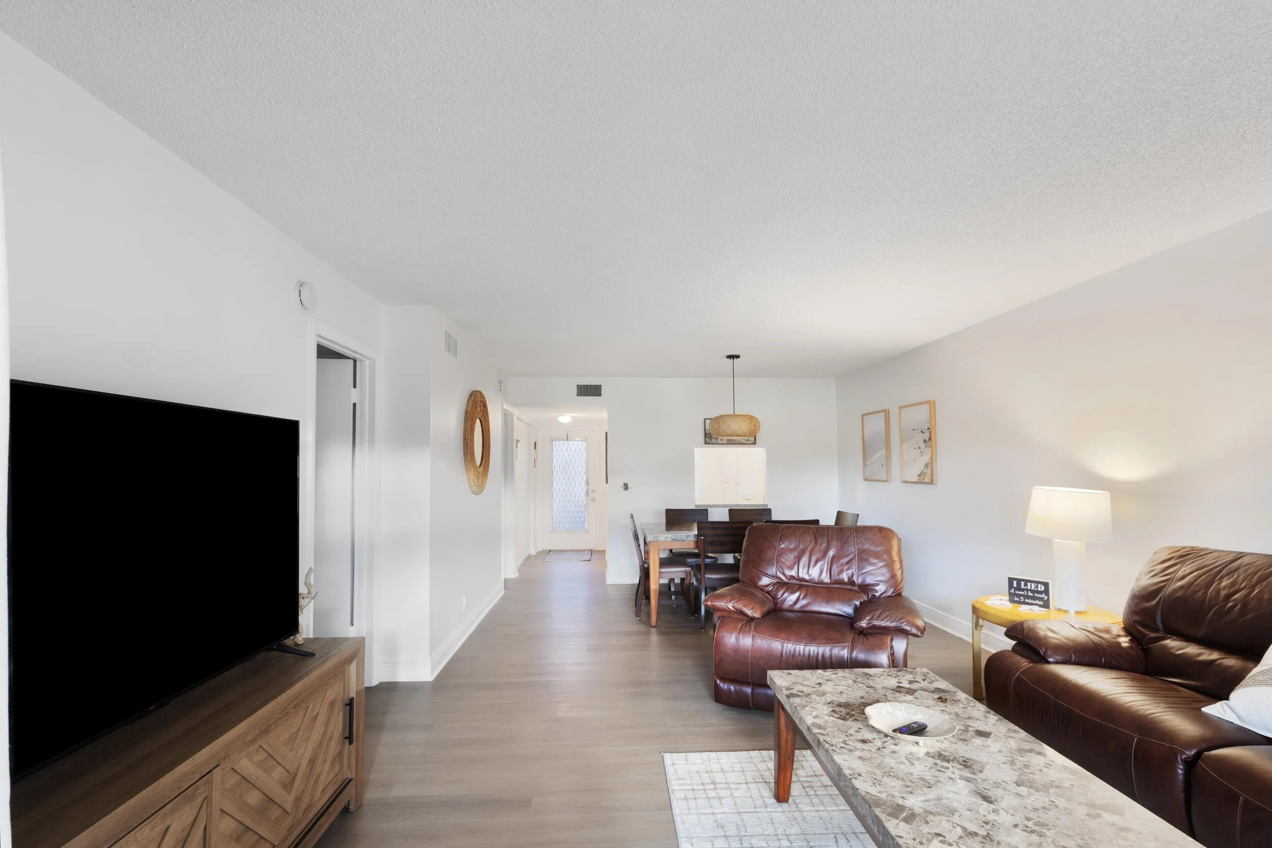 Full sized furniture for comfortable living.