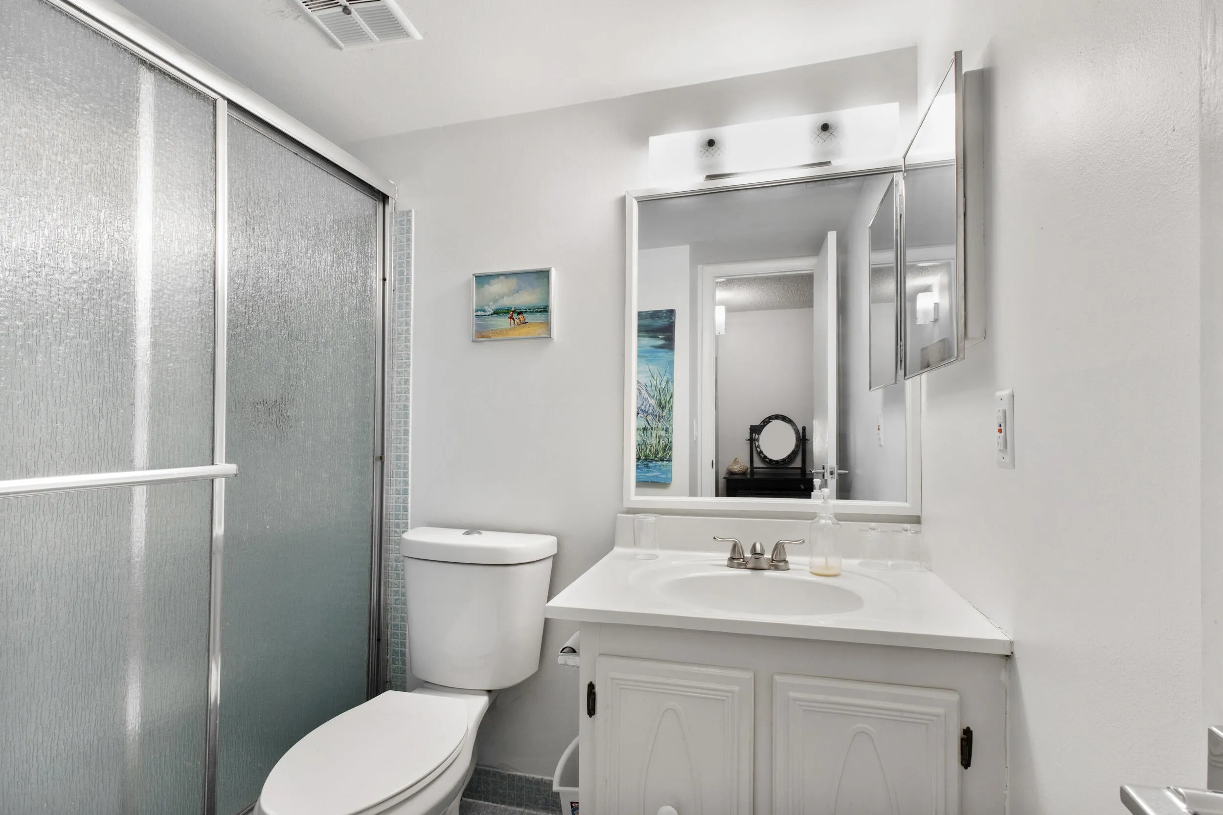 Walk-in shower.
