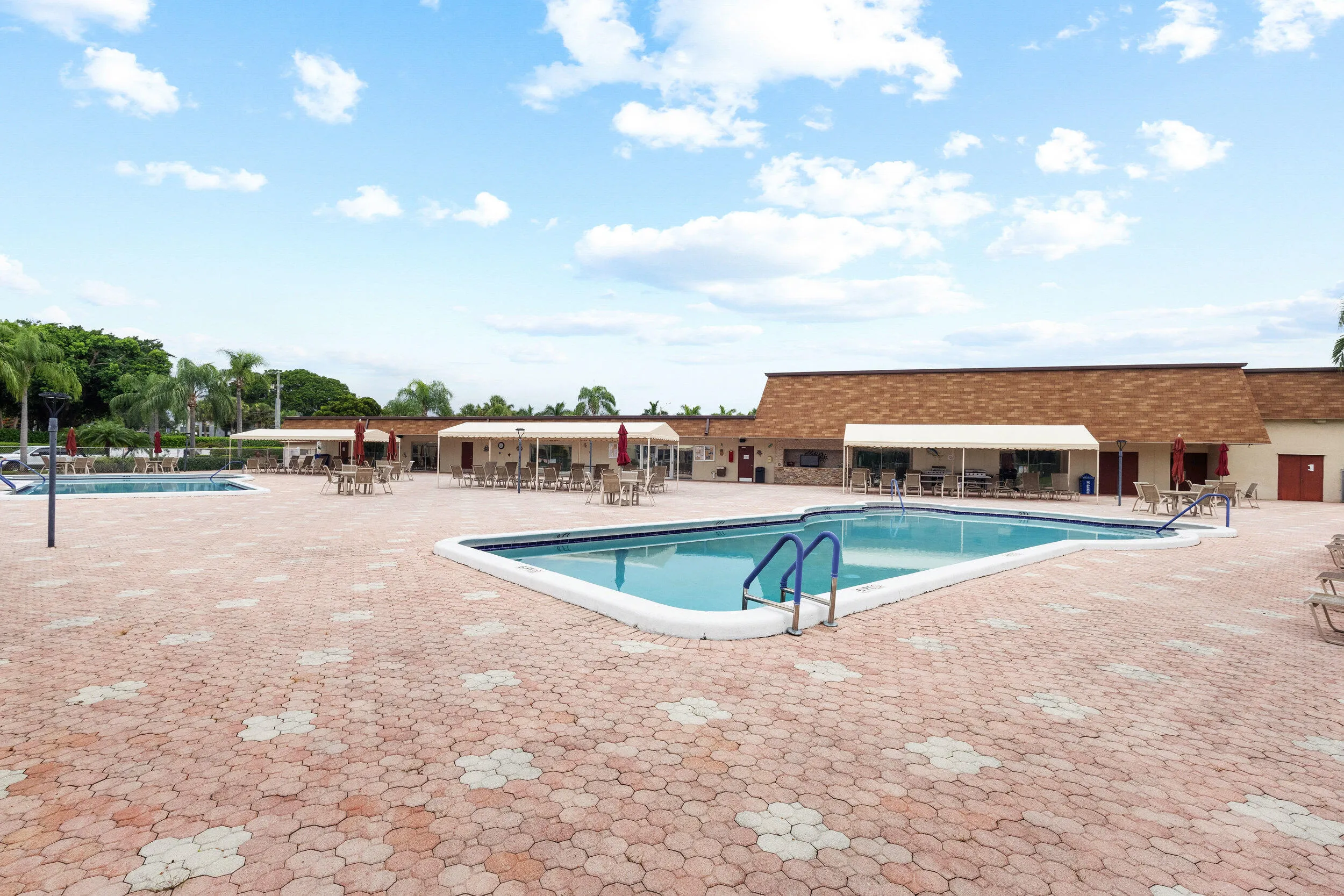 The community features two pools. One is heated.