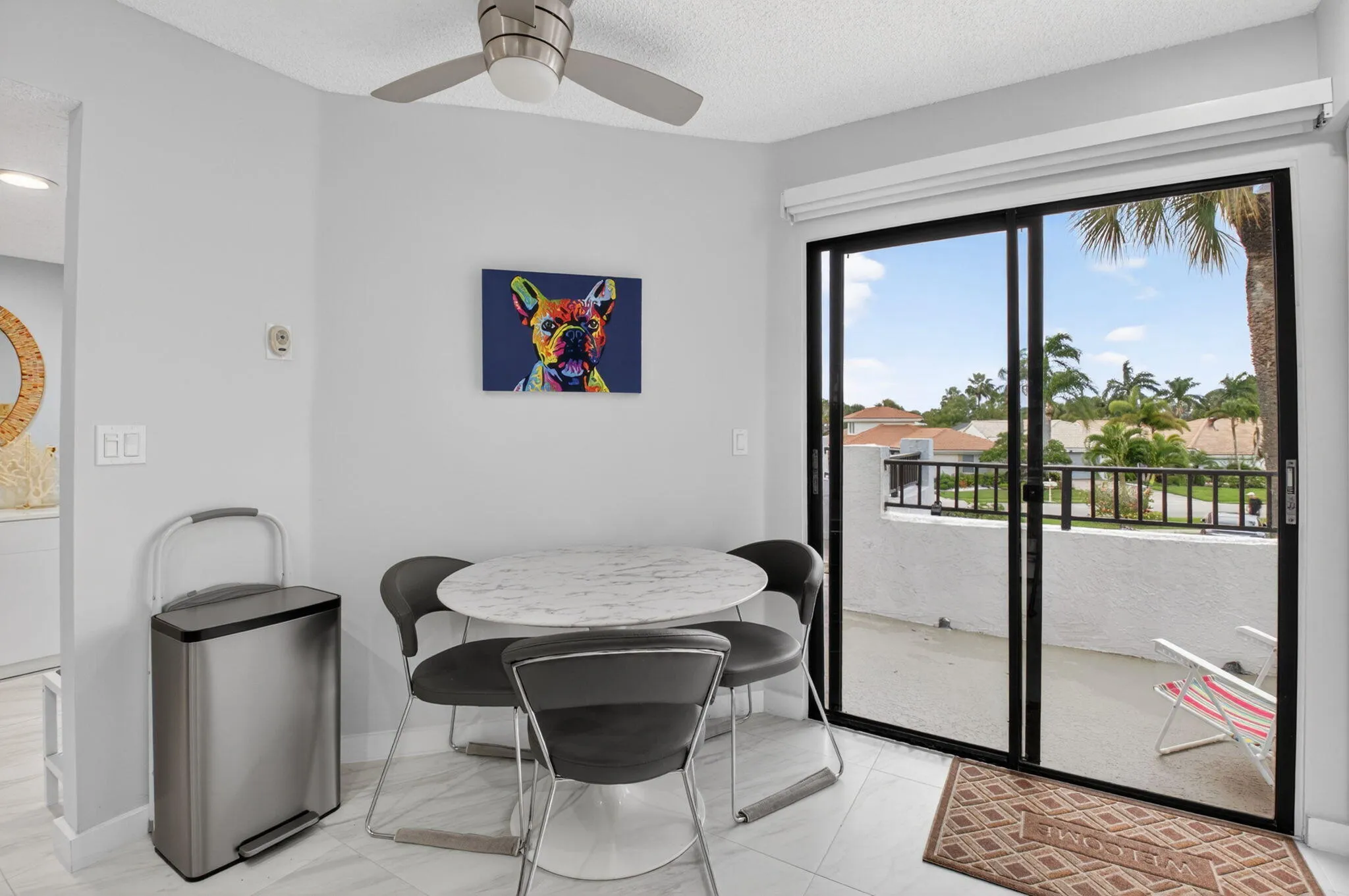 Front balcony off kitchen