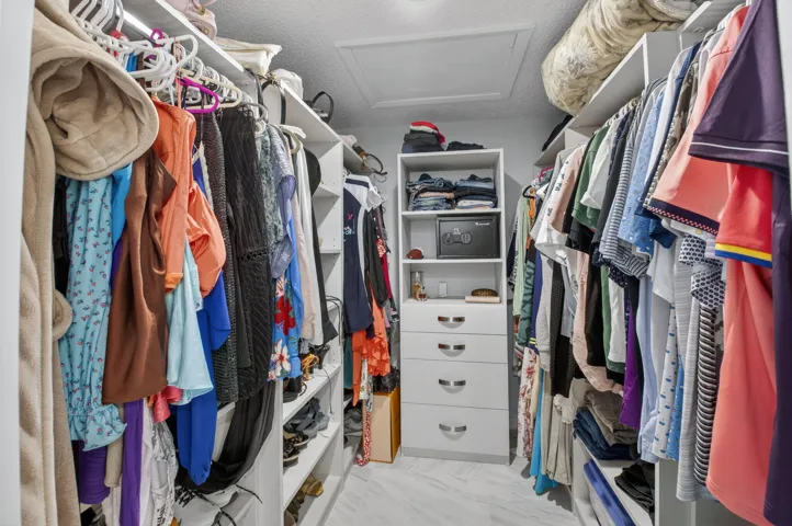 Spacious walk-in closet