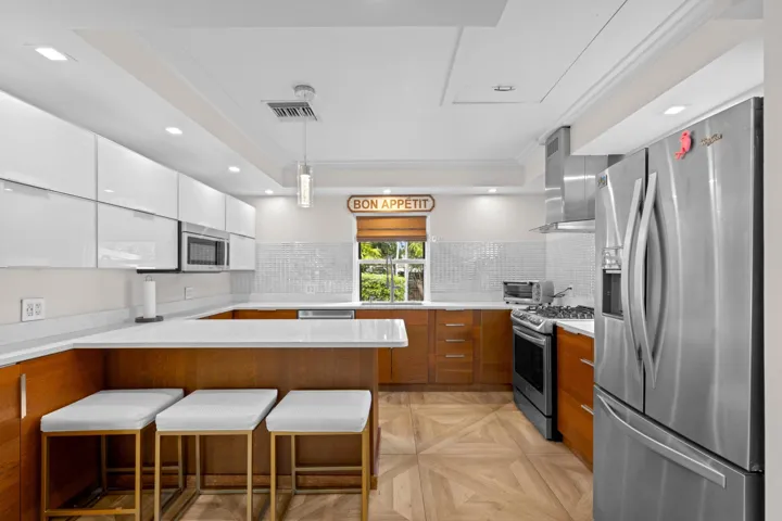 Updated modern kitchen.