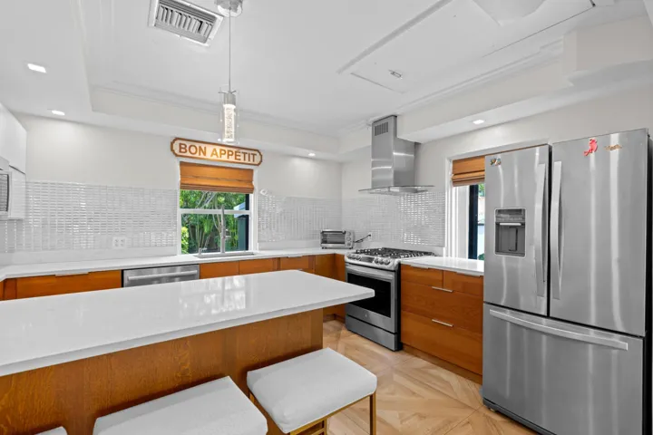 Updated modern kitchen.