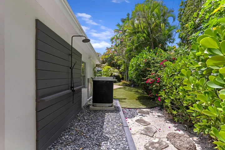 Outdoor shower.