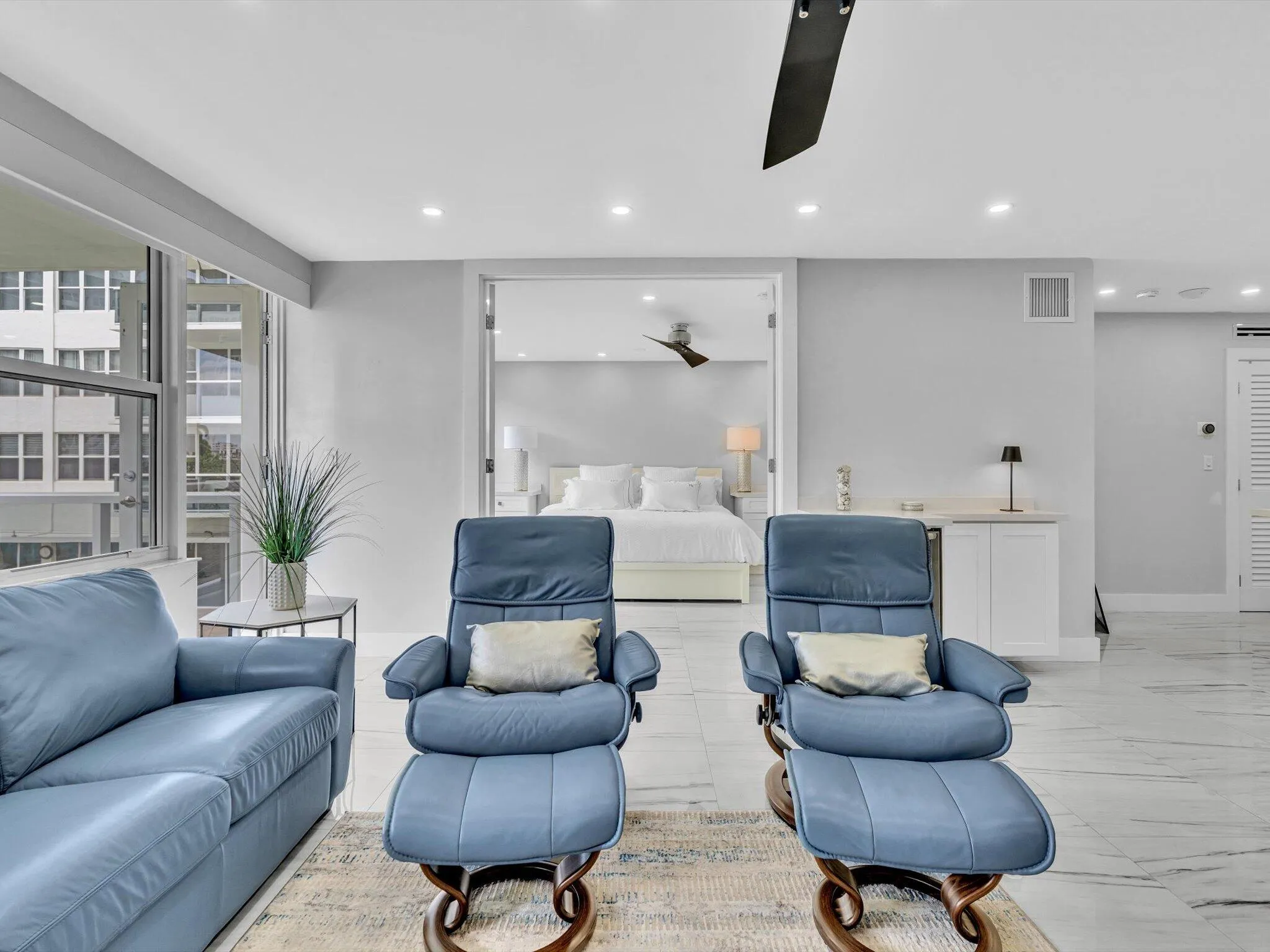 French doors open