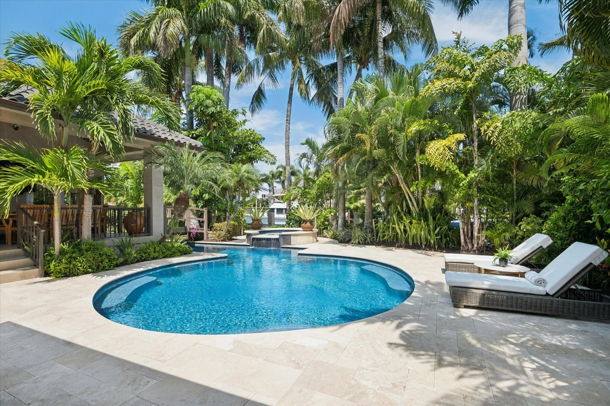 Northwest view of backyard