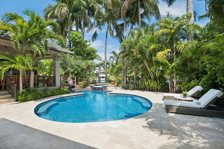 Northwest view of backyard