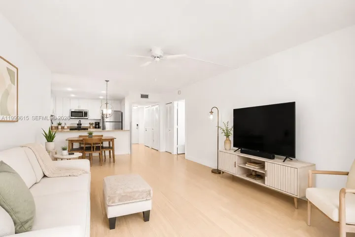 Digitally rendered showing open living area concept