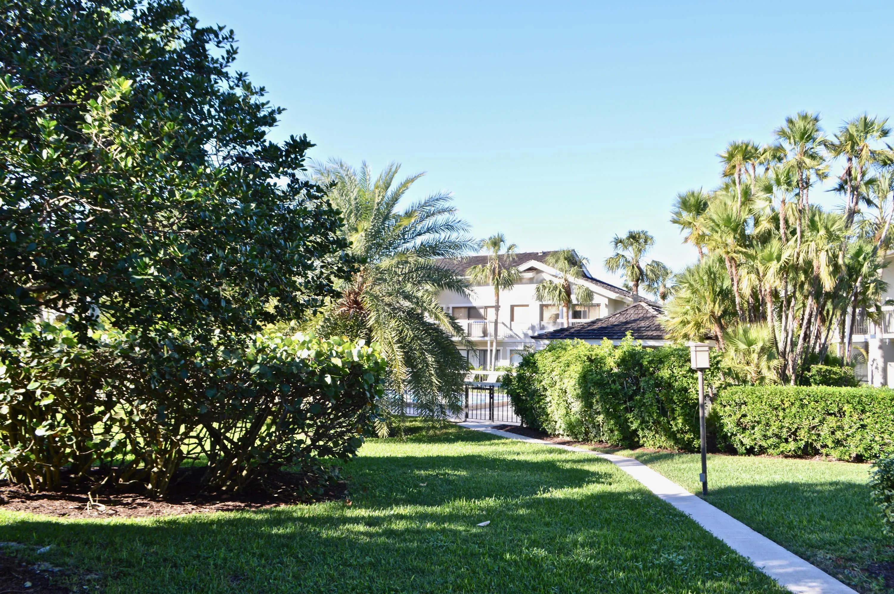 Path to community heated pool