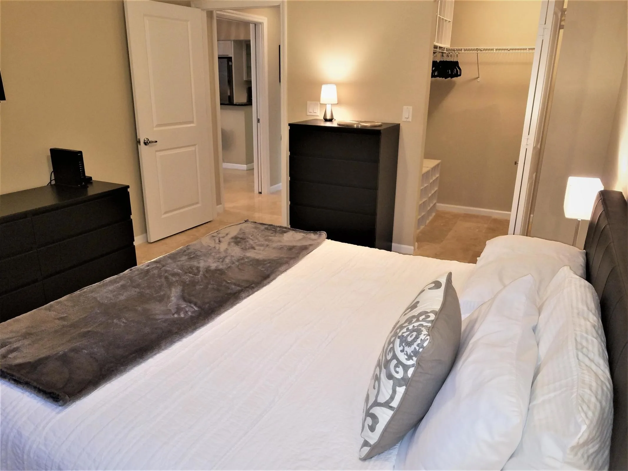 King Bed and Walk In Closet