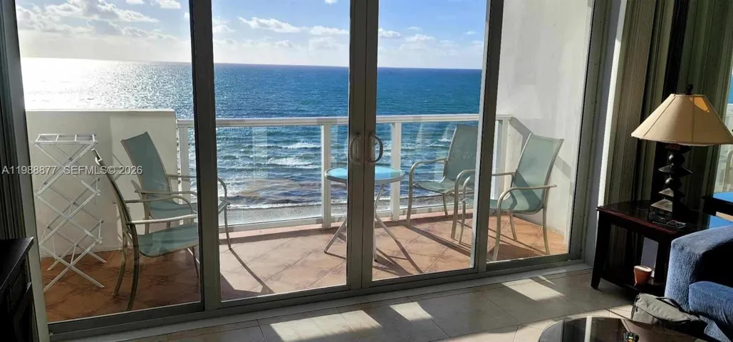 View from inside to balcony