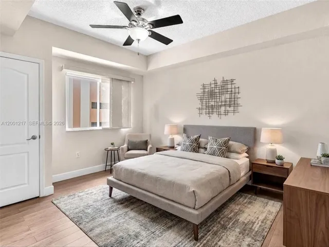 Virtually staged bedroom