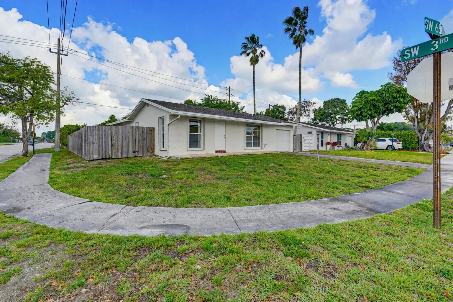 Fenced in side and backyard!