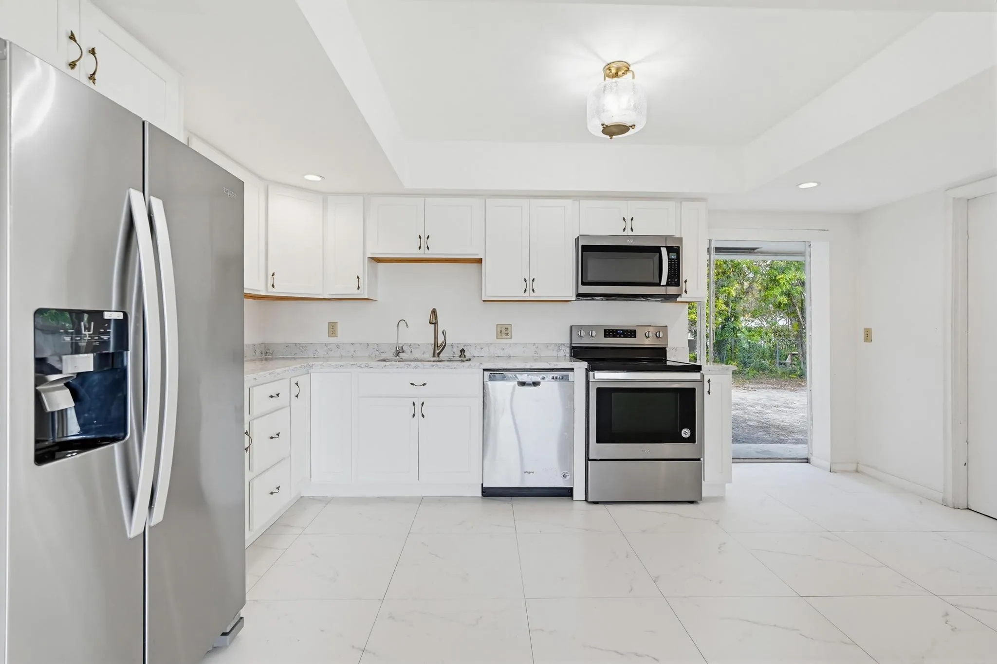 Loaded kitchen with stainless steel appliances