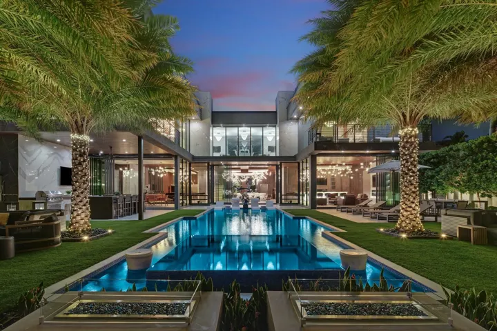90 feet of waterfront on a wide canal