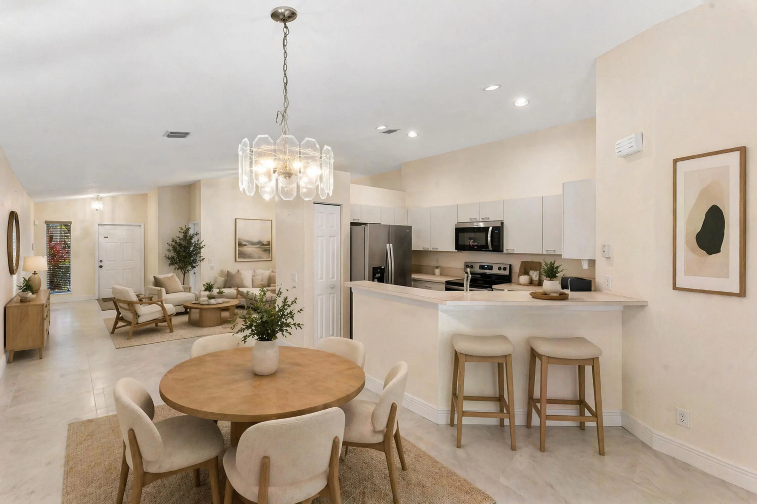 Staged Dining Area