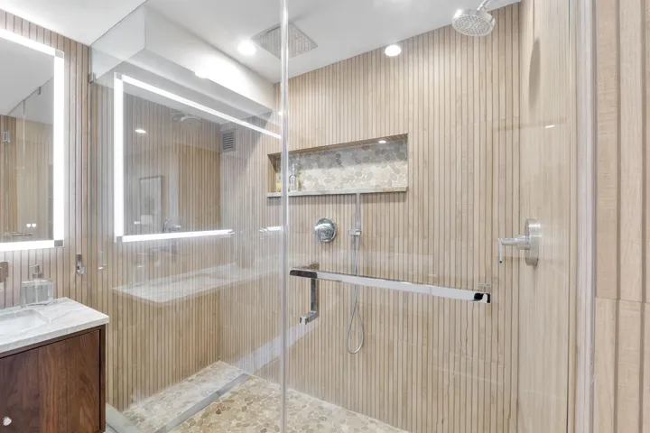Separate large shower