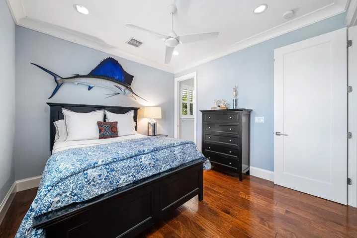 Upstairs Second bedroom shares a Jack and Jill bathroom with bedroom three.