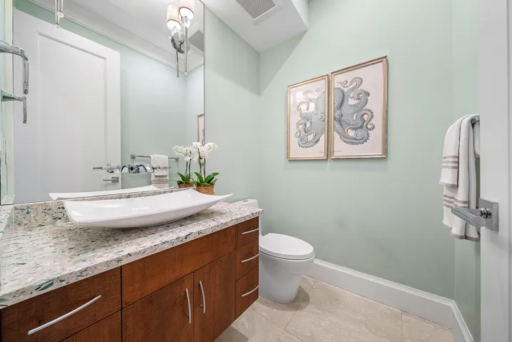 Half bath downstairs.