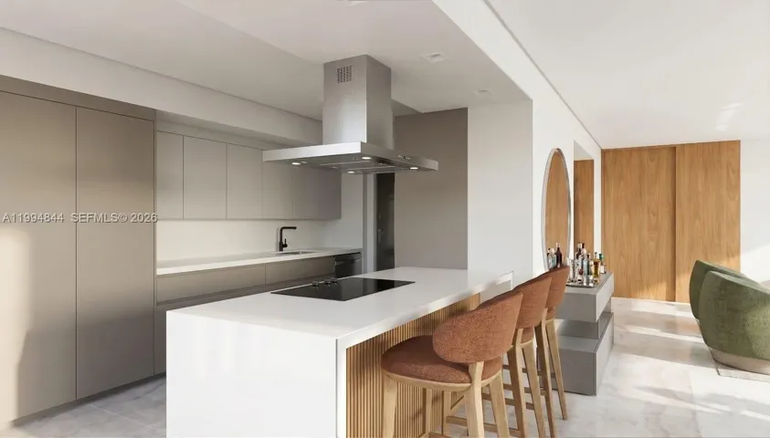 Staged kitchen