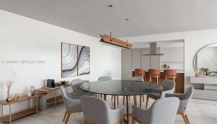 Staged Dining area