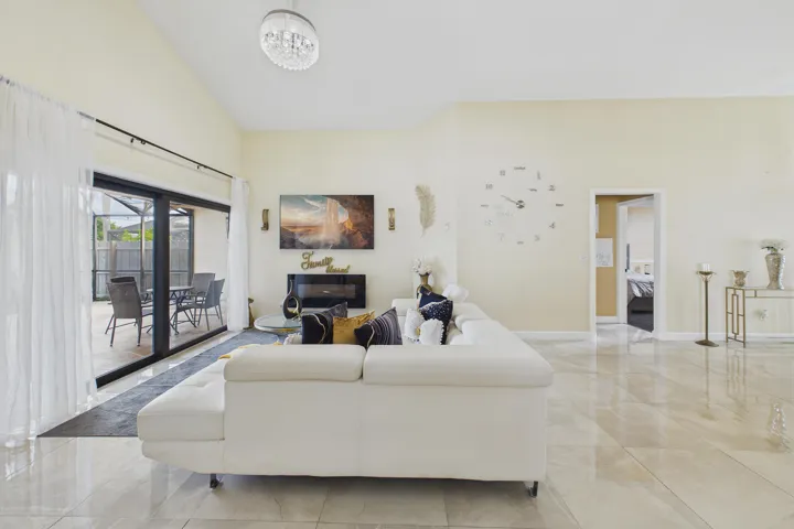 Living Room featuring an electric fireplace