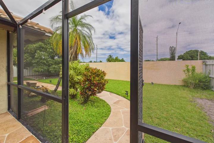 Patio leading to backyard