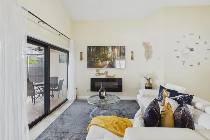 Living Room with view of the Patio