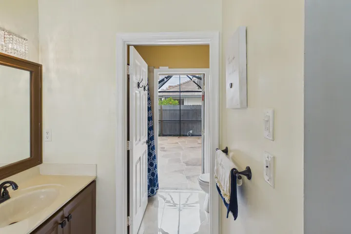 Master Bathroom with cabana door onto the patio 1