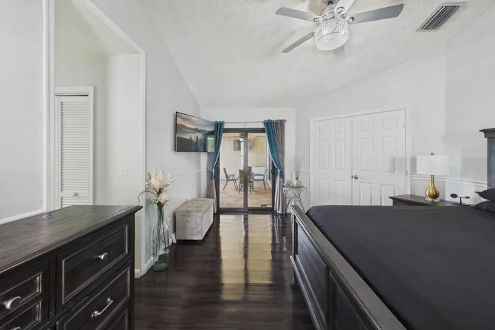 Master Bedroom with sliding door off the patio