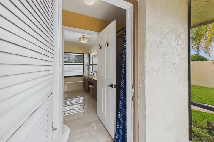 Master Bathroom with cabana door onto the patio 2