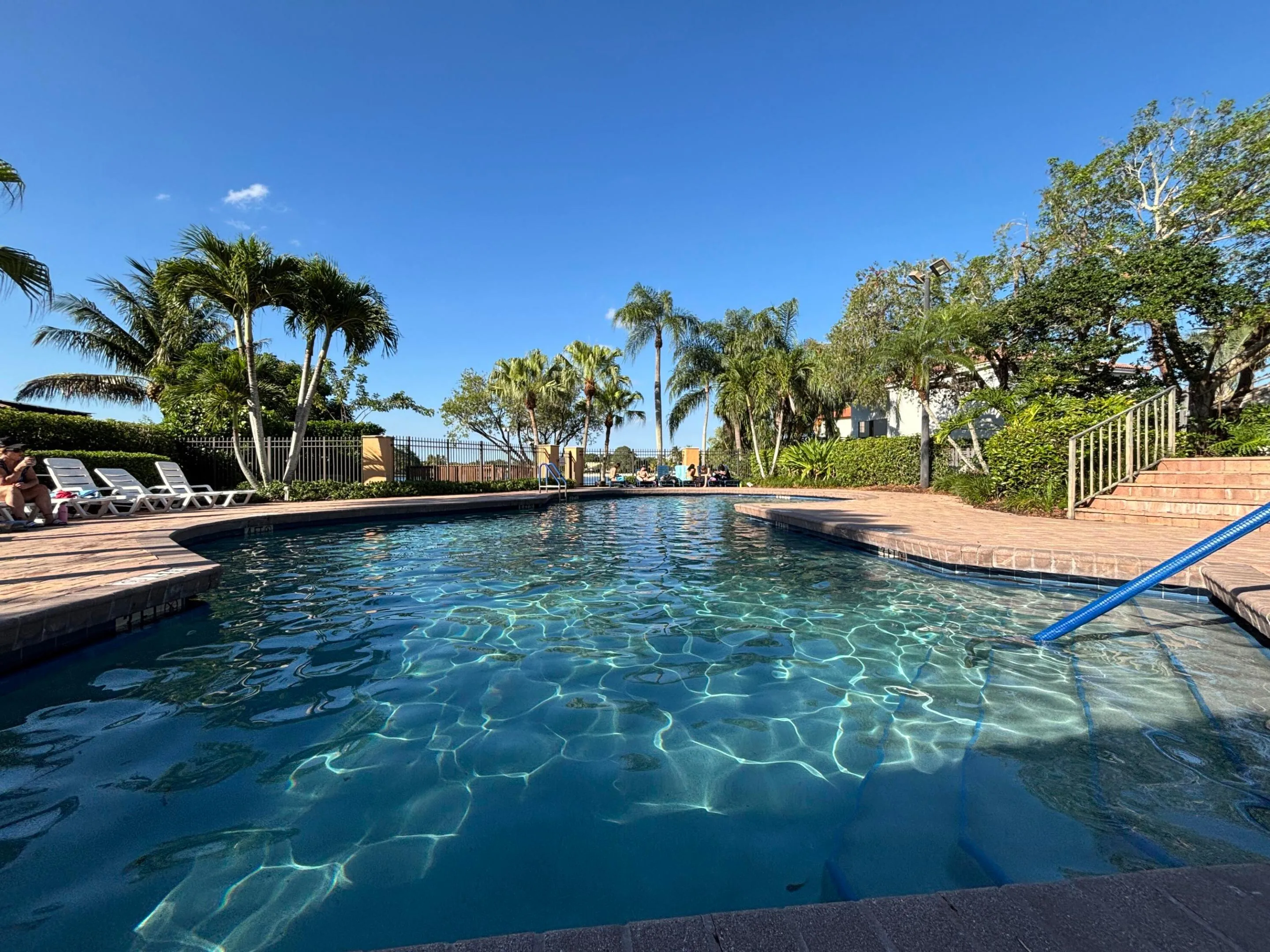 Pool with the lake view