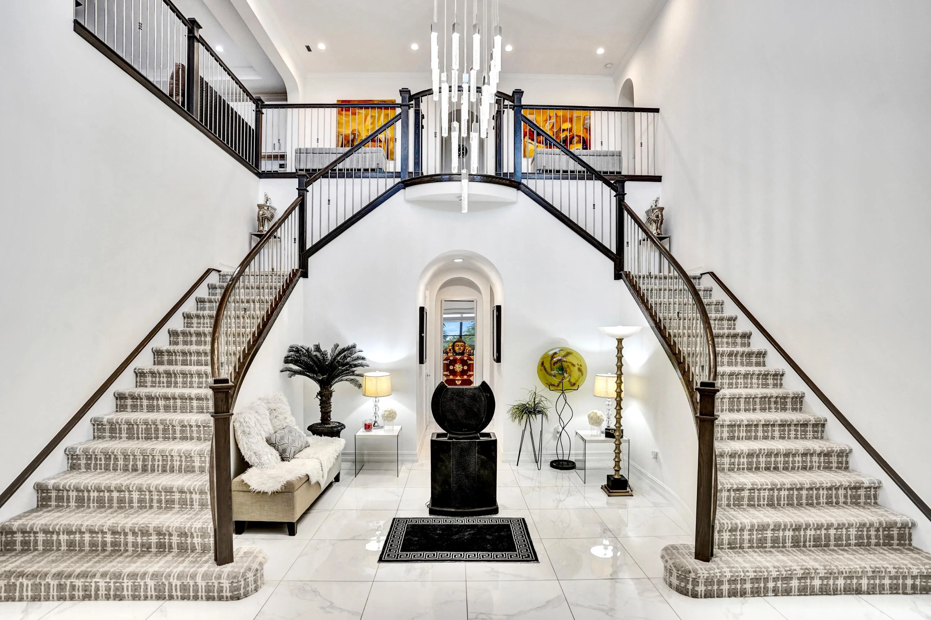 Elegant Double Staircase