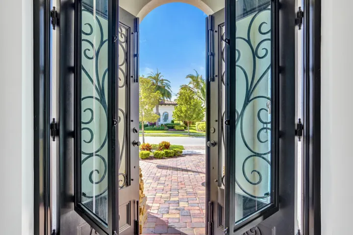 Upgraded impact glass doors that glass opens for fresh air.