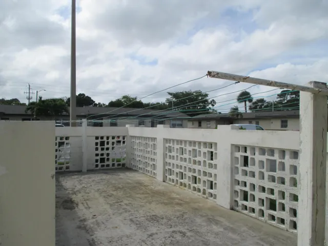 Clothes line at laundry room.