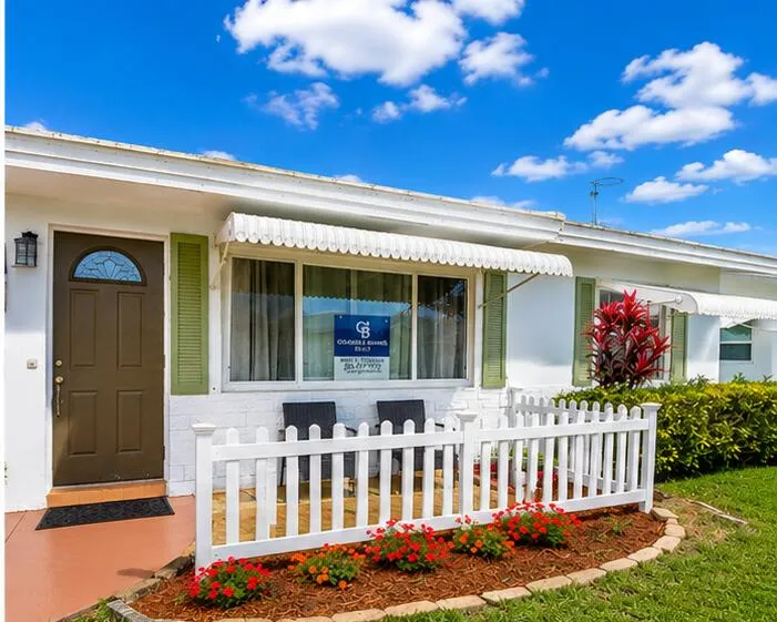 Your tropical white Picket fence front view