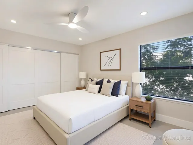 Primary Bedroom Staged