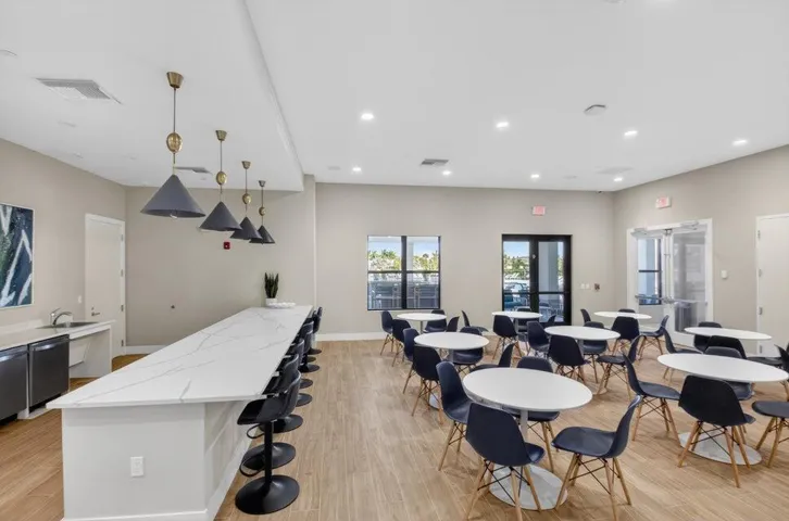 Palm Greens indoor eating area