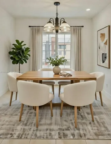 Dining Room virtually staged