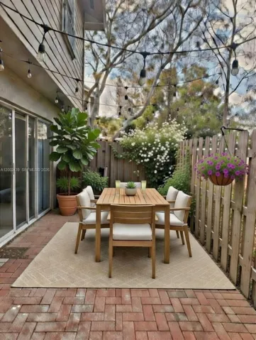 Patio virtually staged