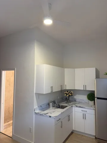 Microwave & Two Stove Burners included.