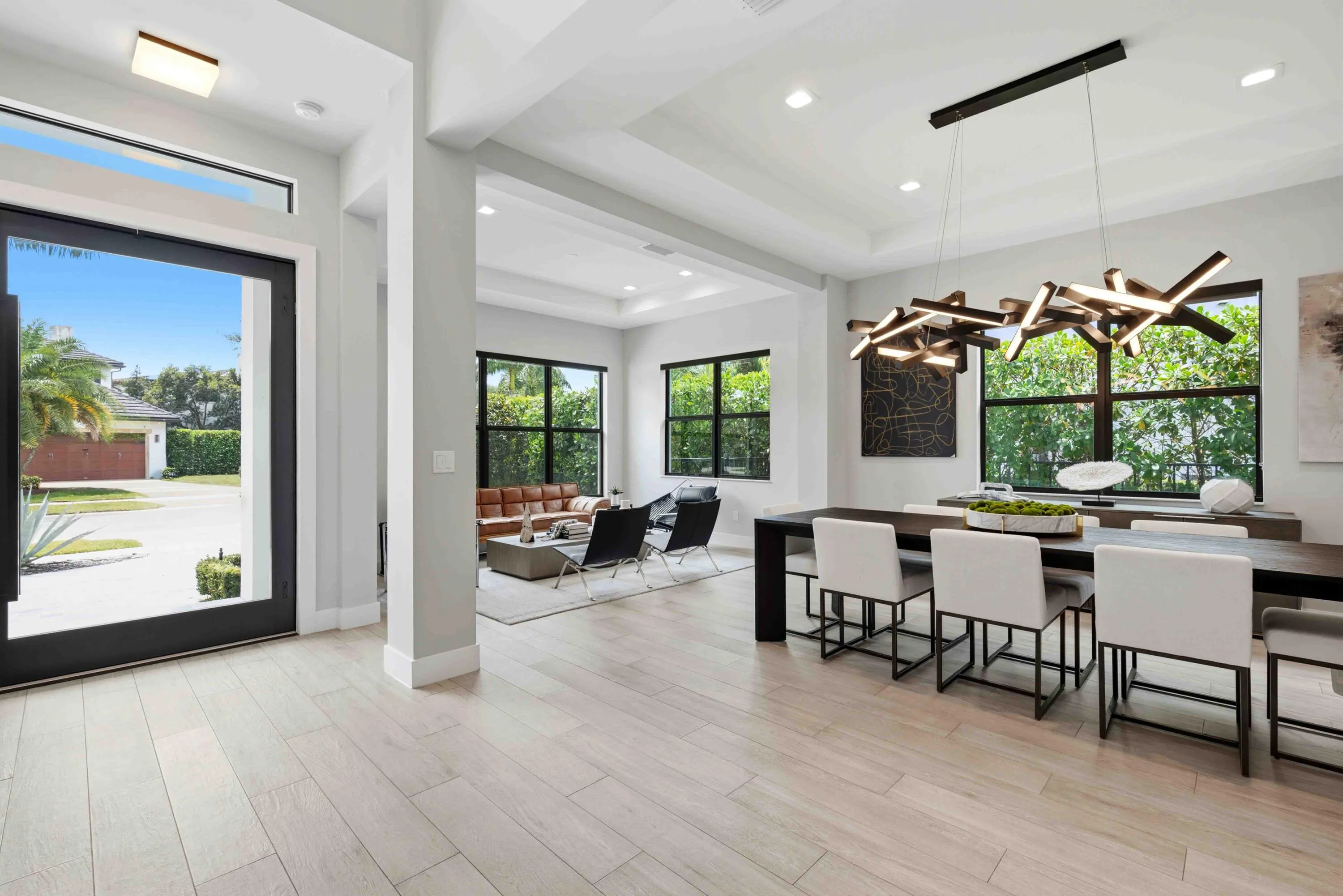 Foyer with Glass Pivot Door