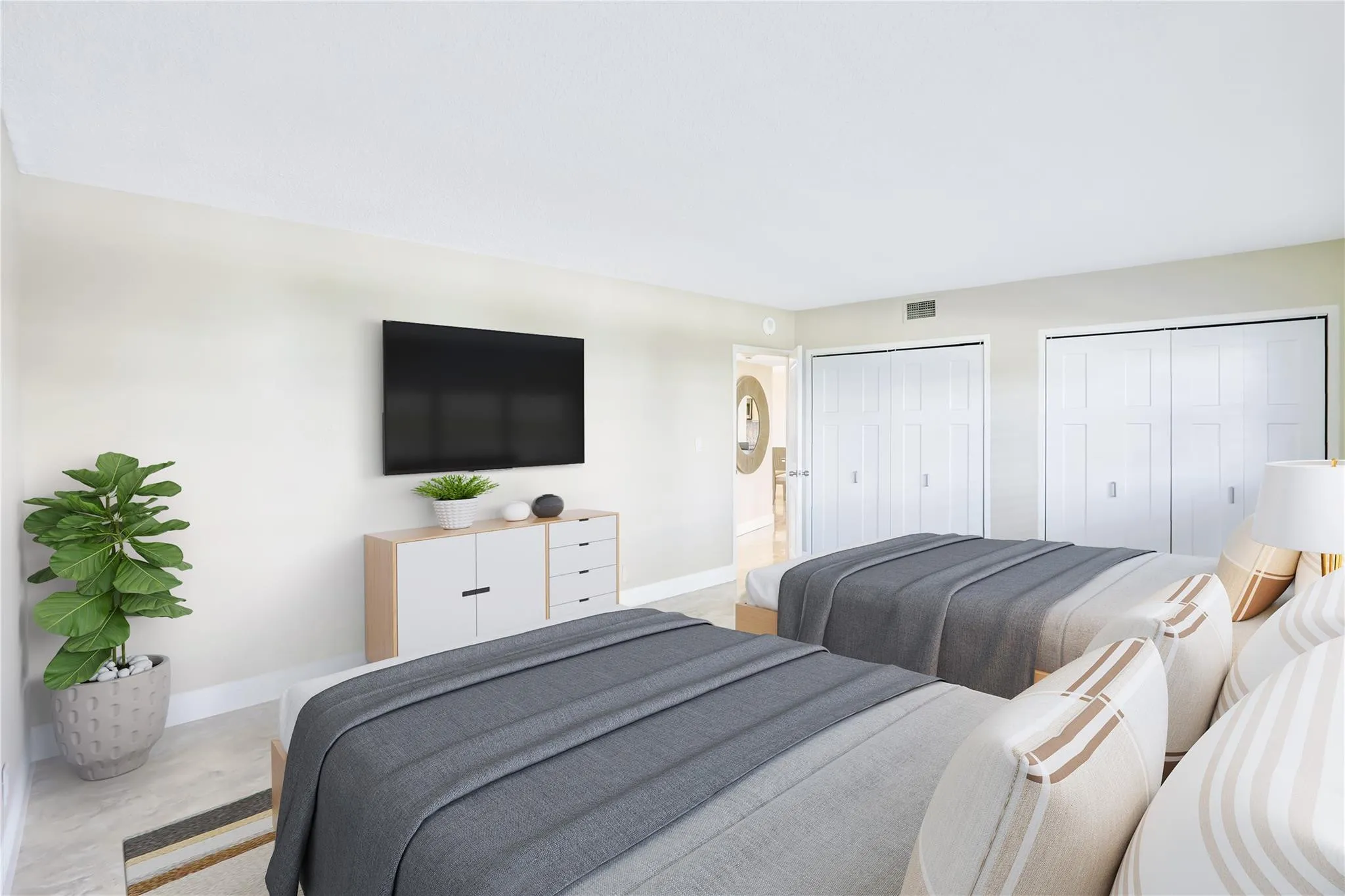 Virtually Staged Spacious Guest Rm