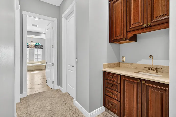 Coffee station in Master bedroom hall