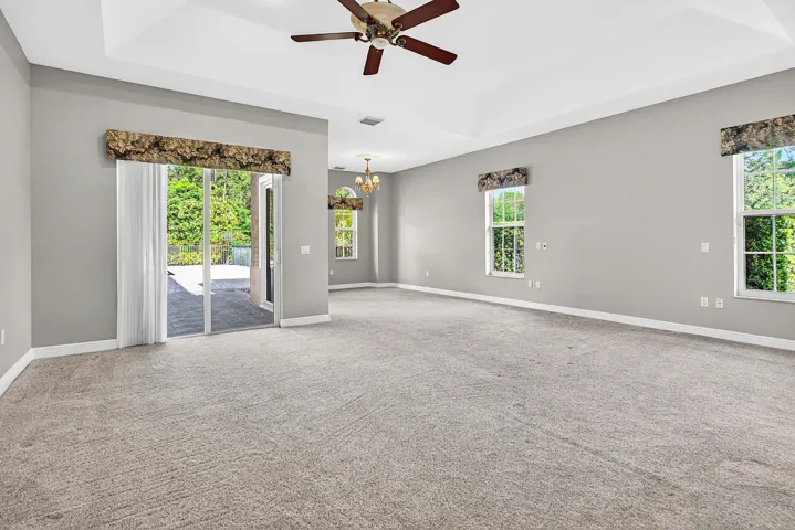 Master suite with sinning area