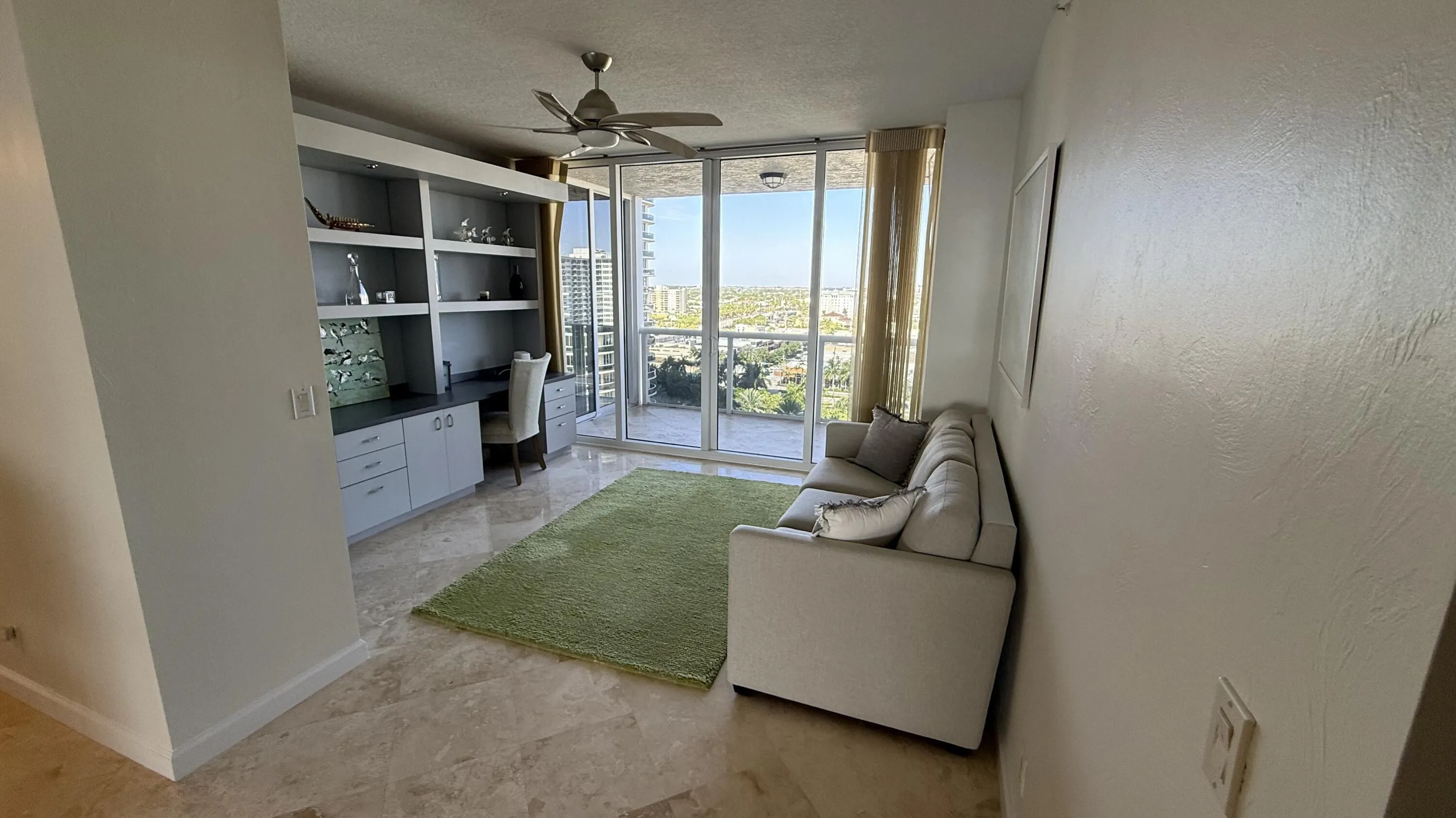 Den/office with convertable couch.