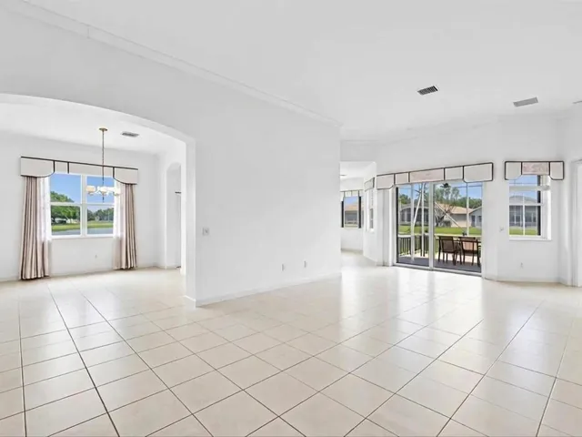 Living and dining room with furniture removed