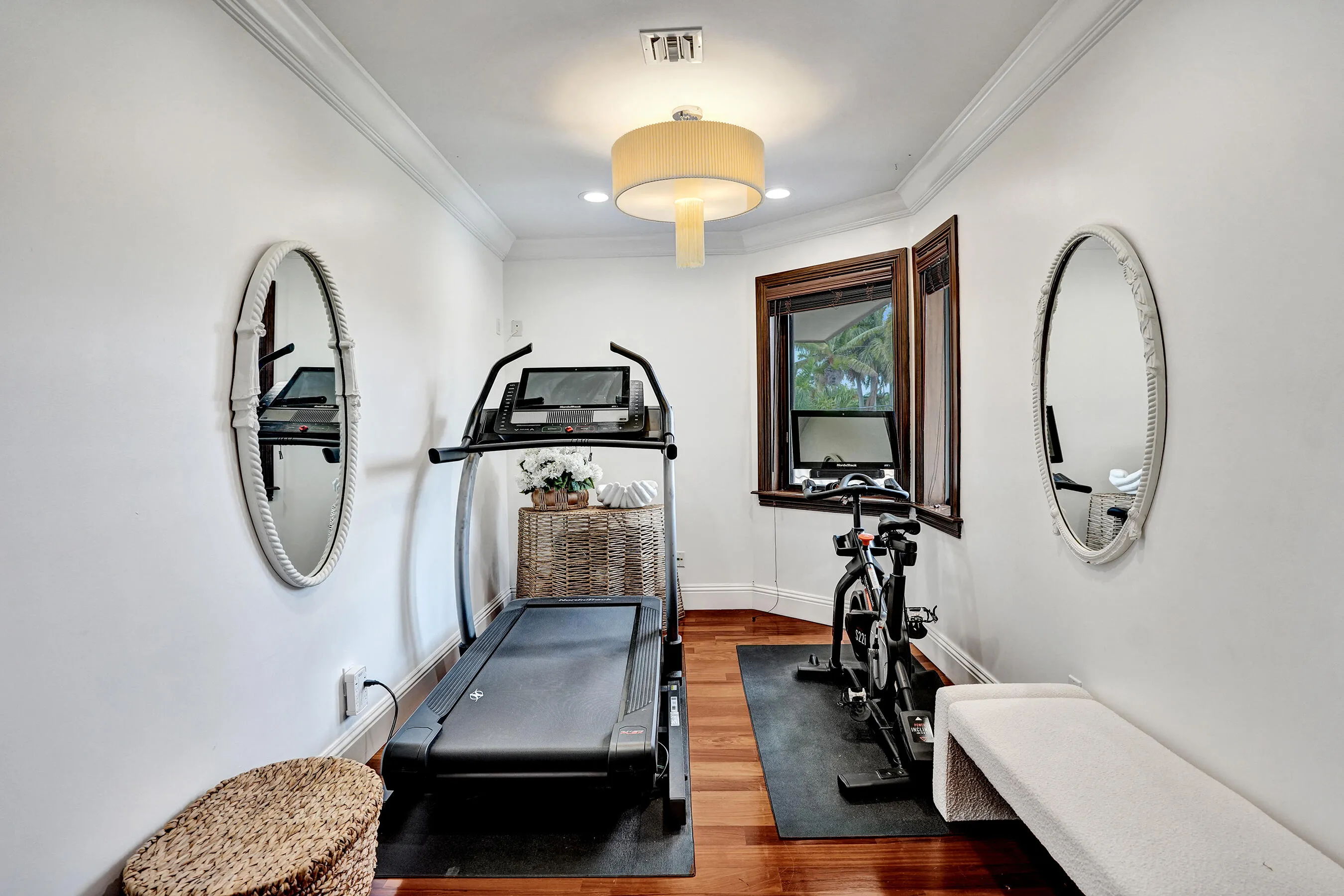 This flex space in the Master suite can be used as gym, office or build out a 3d closet if desired
