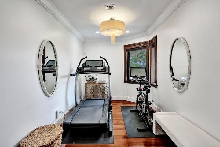 This flex space in the Master suite can be used as gym, office or build out a 3d closet if desired